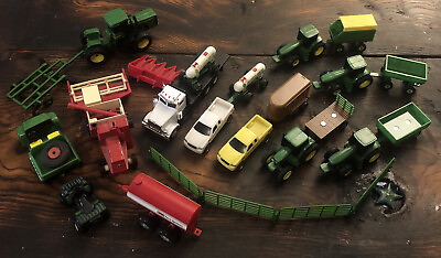26 Ertl Farm Vehicles Toys. Some Vintage. Trucks Tractors Trailers