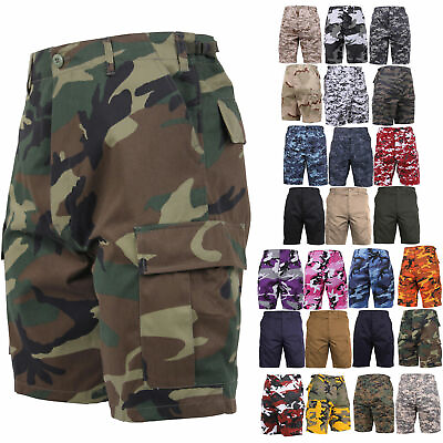 SPRING SALE Army Cargo BDU Combat Shorts Button Fly Camo amp;Solid Rothco$8OFF