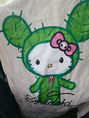 2010 Tokidoki Hello Kitty Shirt Cactus Outfit Size Unknown Graphic is cracking