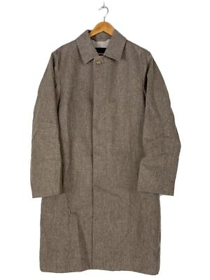 #ad Mackintosh Undyed Wool Gabardine Coat Steel Collar Coat 42 Wool Beige