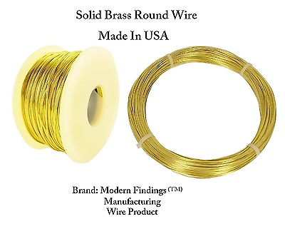 Brass Round Wire Dead Soft 1 Lb. Choose Gauge 12 To 26 Spool or Coil
