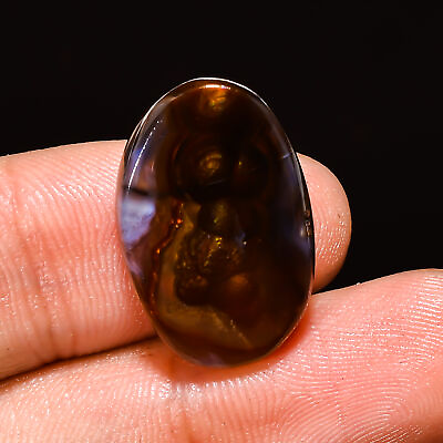 #ad MEXICAN Fire Agate Gemstone Free form Natural Multifire 12.65 CT 13x21x4 mm d224