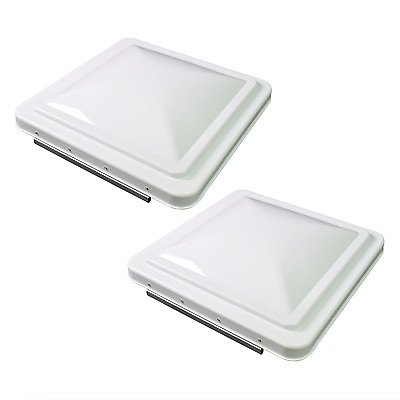 2 Pack White 14quot; x 14quot; Replacement Roof Vent Cover Camper RV Trailer Ventline