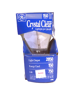 #ad GE Crystal Clear Light Bulb 150W A19