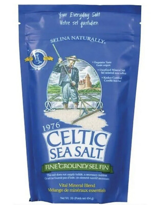 SHIPS NOW 1 LB POUND Celtic Sea Salt Fine Ground Resealable Bag FAST 📦💨