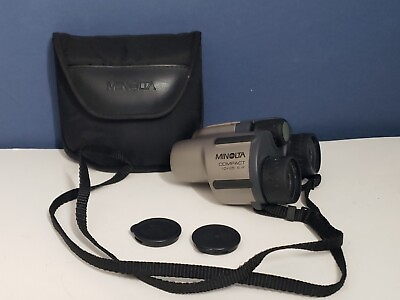 #ad Minolta Compact 10x25 5.4quot; Binoculars With Soft Case And Strap