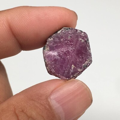 #ad 6.8g 19mm x 19mm Natural Ruby Crystal Slice Corundum Mineral Specimen RC54