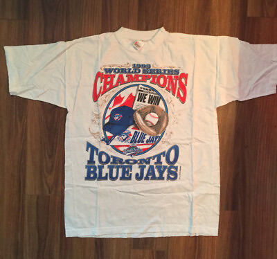 #ad vintage Toronto Blue Jays 1993 World series champions T shirt. Size Large