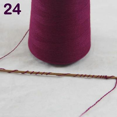 #ad 100g Cone 100% Cashmere Hand Knitting Crochet Wrap Scarf shawl Yarn Magenta