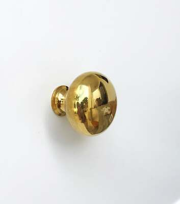 Unlacquered Polished Brass Cabinet Knob Round Solid Brass Knob