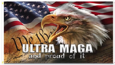 #ad Ultra Maga and Proud of It We The People Eagle 3#x27;X5#x27; Flag TRUMP 2024 FLAG