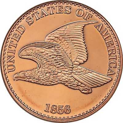 #ad 1 oz Copper Round Flying Eagle