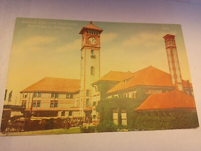 A 1 Postcard Grand Central Station Portland Oregon Vintage Color