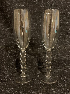 Luminarc Heart Collection Wedding Or Romance Champagne Flutes 9#x27;#x27;1 2 Tall