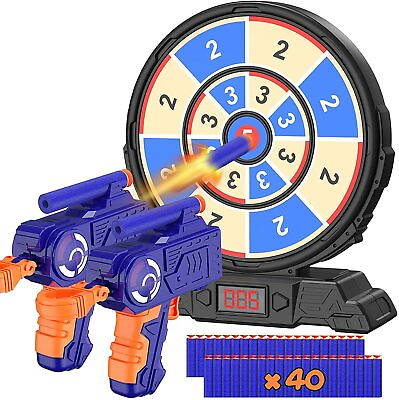 Digital Shooting Target with Foam Dart Toy Guns Shooting Game Toys with Sound