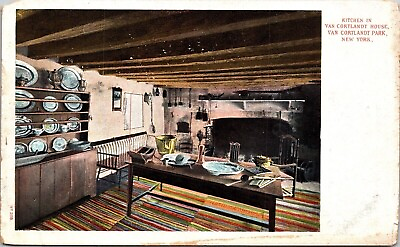 #ad Kitchen Van Cortlandt House Van Park New York NY Antique Postcard UNP UDB Unused