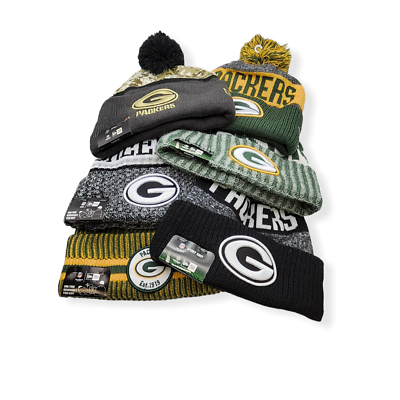 #ad Authentic New Era Green Bay Packers On Field Sport Knit Beanie Cold Weather Hat