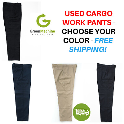 #ad Used Uniform Work Pants Cargo Cintas Redkap Unifirst Gamp;K Dickies etc FREE SHIP
