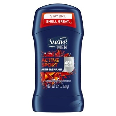 #ad Suave Men Invisible Solid Active Sport 48 HOUR Antiperspirant 1.4 oz 2 Pack