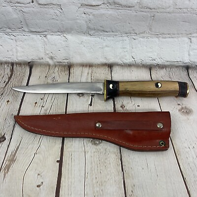 #ad custom 6.5” fixed blade handmade knife ying yang With Sheath