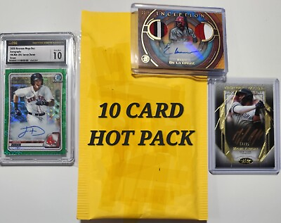 🔥 10 Card MLB Baseball HOT Packs Guaranteed AUTO Relic #d RC ⚾️ READ