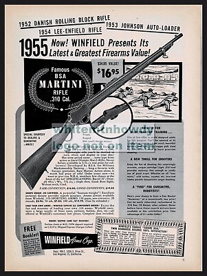 1955 BSA MARTINI .310 Rifle featured in Winfield Arms Original PRINT AD