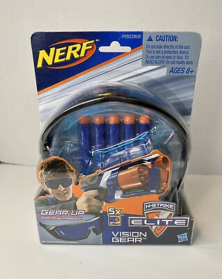 #ad HASBRO 2013 NERF N STRIKE ELITE VISION GEAR Protective Glasses With 5 Darts