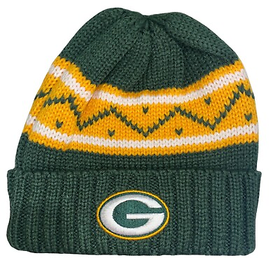 #ad Reebok Green Bay Packers Cuffed Sweater Knit Hat