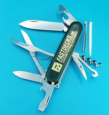 Victorinox Climber Swiss Army Knife Multi Tool Green Advertising Scales