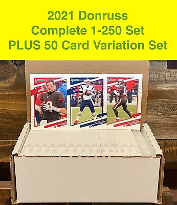 2021 Donruss NFL Football COMPLETE 250 Card Set 50 Variations BRADY 300 TOTAL