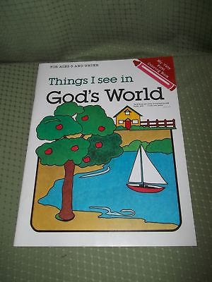 Things I See In God#x27;s World Coloring book Ages 4 8 English God Illustrated