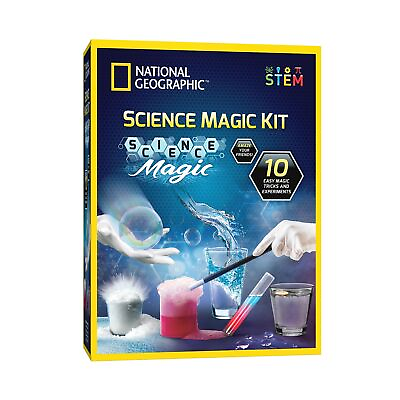 NATIONAL GEOGRAPHIC Magic Chemistry Set Perform 10 Amazing Easy Tricks with...