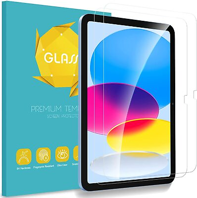#ad 2 Pack For Apple iPad 10th Gen 2022 10.9 INCH 9H HD Tempered Screen Protector