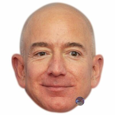 #ad Jeff Bezos Celebrity Mask Flat Card Face Fancy Dress Mask