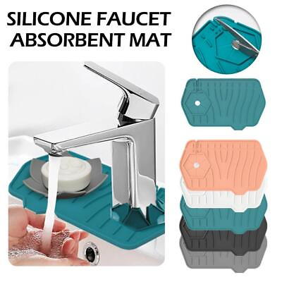 Silicone Faucet Absorbent Mat Countertop Protector Guard Sink Splash Sid* R2Q6