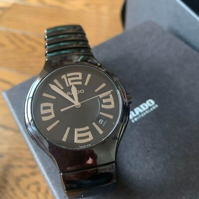 Rado Diastar Watch Quartz Ceramic Round Date Bracelet 40mm Men Swiss Box