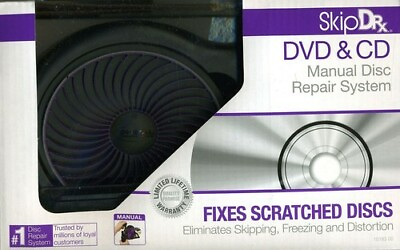 #ad SkipDr Manual CD amp; DVD Disc Repair System Black Blue New Cleaner