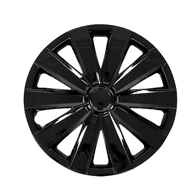 16quot; Standard Wheel Rim Cover for Mini Guard Hub Caps Durable ABS Black 4 Pcs