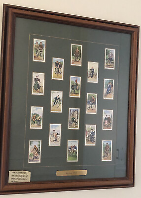 #ad Antique 1930 Cigarette Tobacco Cards Framed Cycling Bike Bicycles Art Picture