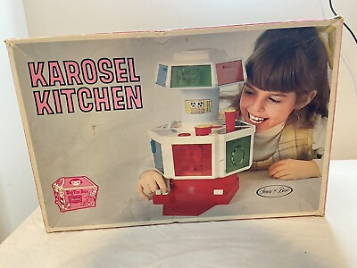 #ad Vintage 70#x27;s Barbie Karosel Kitchen amp; Play Food Sears Exclusive Carousel Mattel
