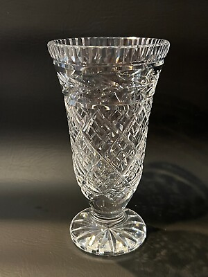 Waterford Crystal Retired Glandore Vase 7quot; Tall 3 1 2quot; Diameter