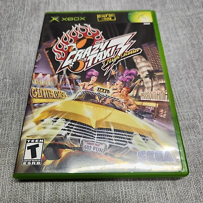 #ad Crazy Taxi 3: High Roller Microsoft Xbox 2002 Pre owned Used