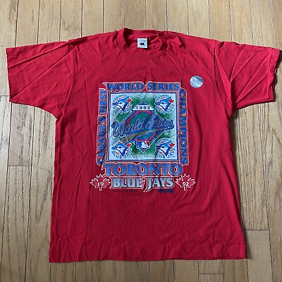 #ad Vintage Toronto Blue Jays T shirt Men XL 1990’s Single Stitch Deadstock