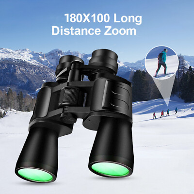 #ad 180x100 HD Military Zoom Powerful Binoculars Day Low Night Optics HuntingCase