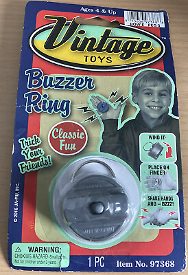 #ad NEW Vintage Toys Classic Fun Buzzer Ring JA RU The Toy Association Old School
