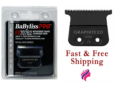 BaByliss PRO FX707B2 Replacement Graphite T Blade Deep Tooth 2.0 mm for FX787.