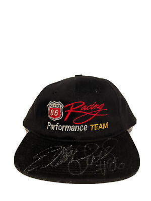 #ad #ad Vintage Phillips 66 Racing Performance Team Black Hat Elliot Sadler Autographed