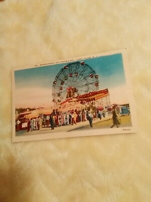 #ad #ad Postcard Amusement Park Coney Island NY Famous Wonder Wheel Ferris Wheel NY