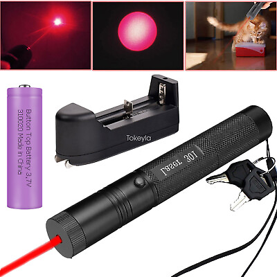#ad 990Miles Rechargeable Laser Pointer Pen Red Light 532nm Visible Beam Lazer Set