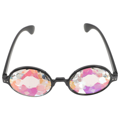 #ad 4 D Rave Glasses Crystal Lens Sunglasses Kaleidoscope Light Show